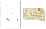 Brown County South Dakota Incorporated and Unincorporated areas Groton Highlighted